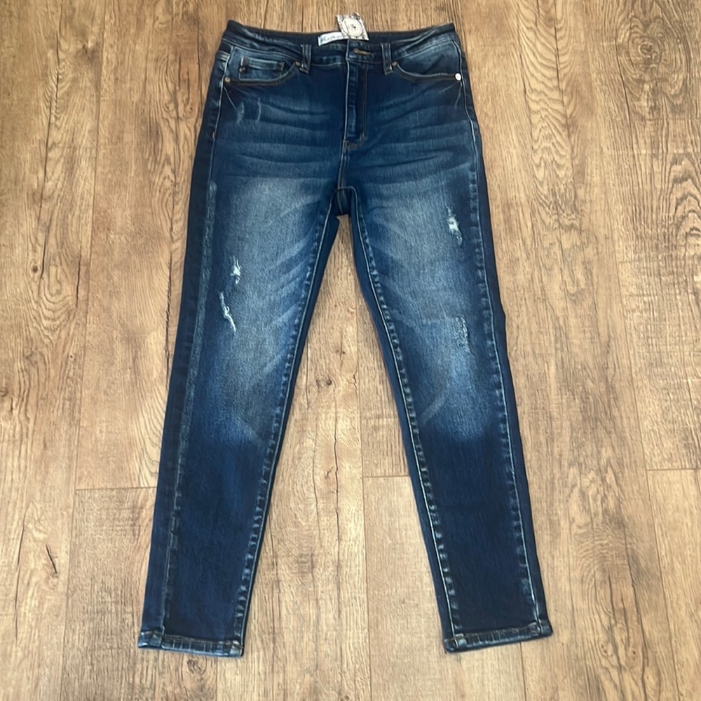 KANCAN | high rise destructed jeans sz 9 (28)